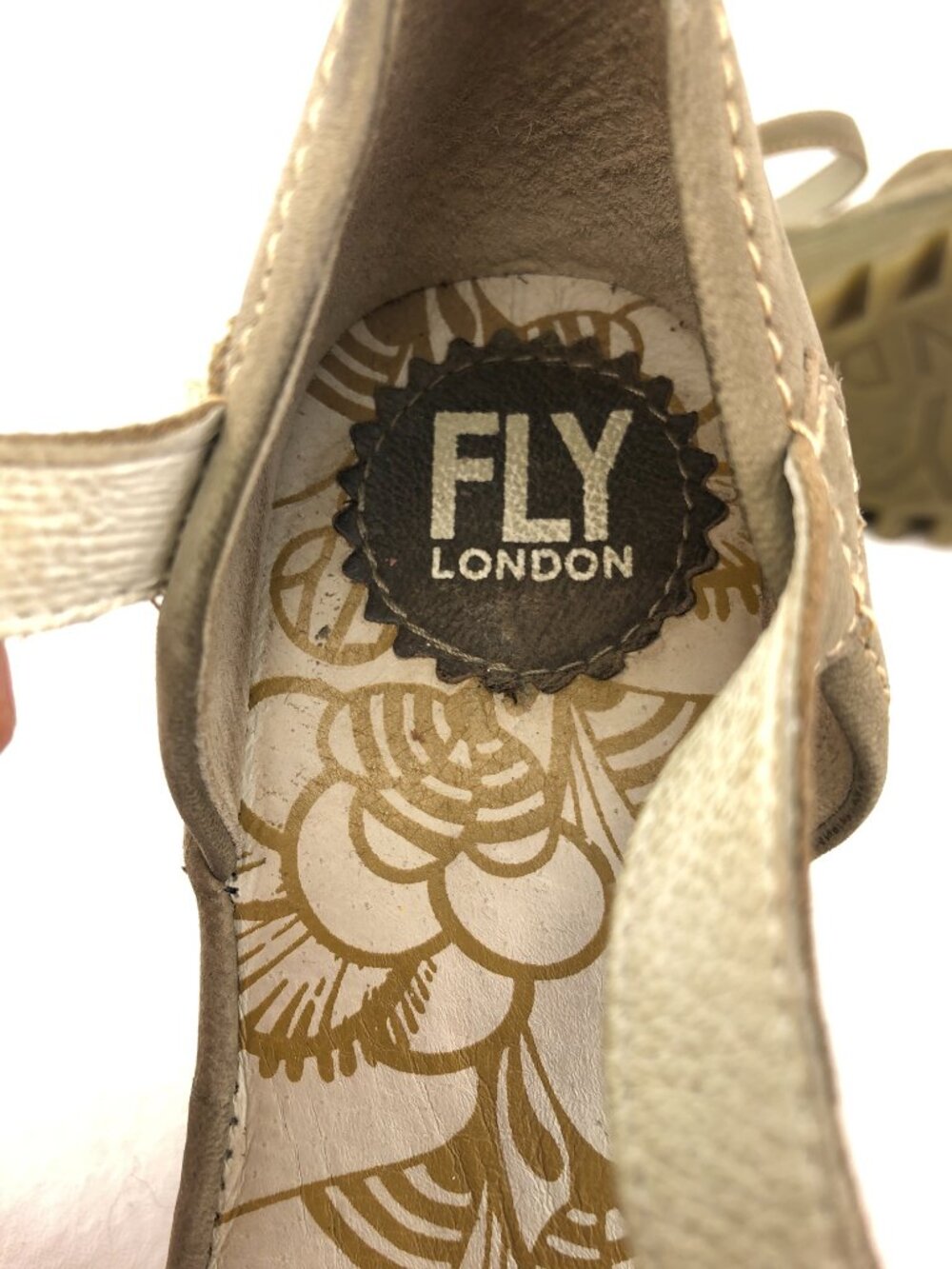 Fly London Yoel Cupido Khaki Wedge Sandals EUR 37 - Picture 9 of 15